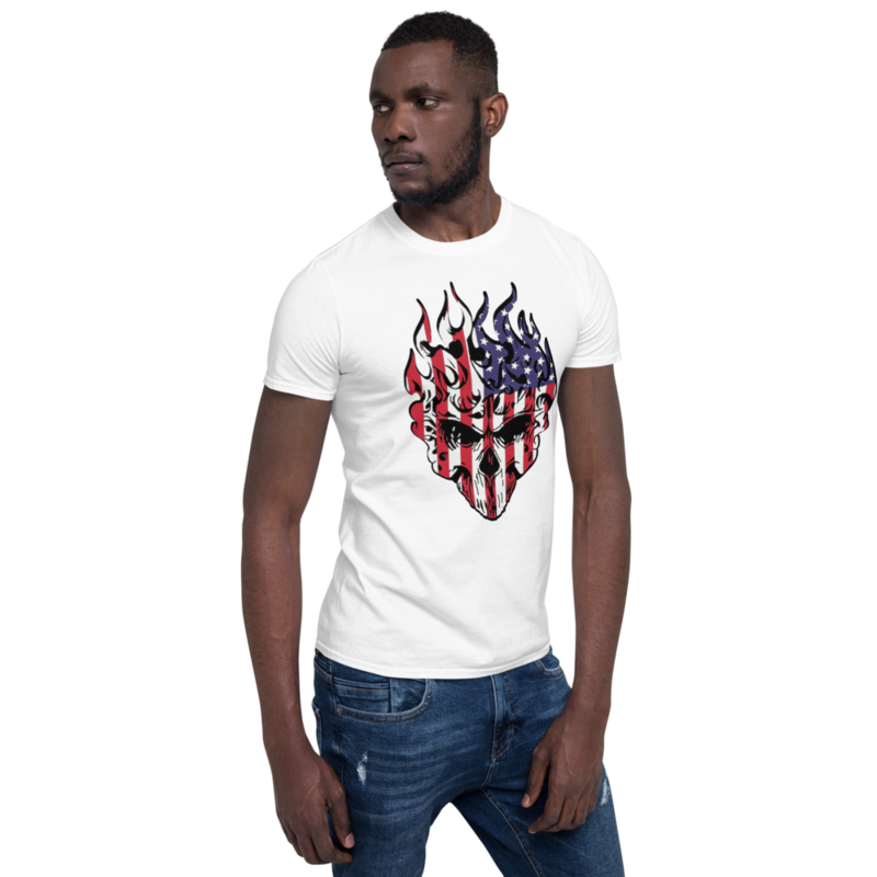 Flaming Skull Short-Sleeve Unisex T-Shirt