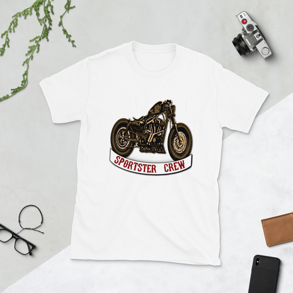 Sportster Crew Garage Rag T-Shirt, Color: White, Size: S