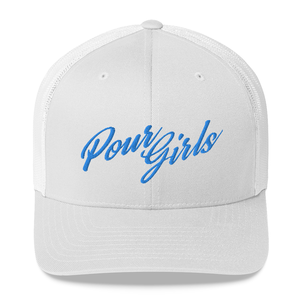Pour Girls Trucker Hat, Color: White