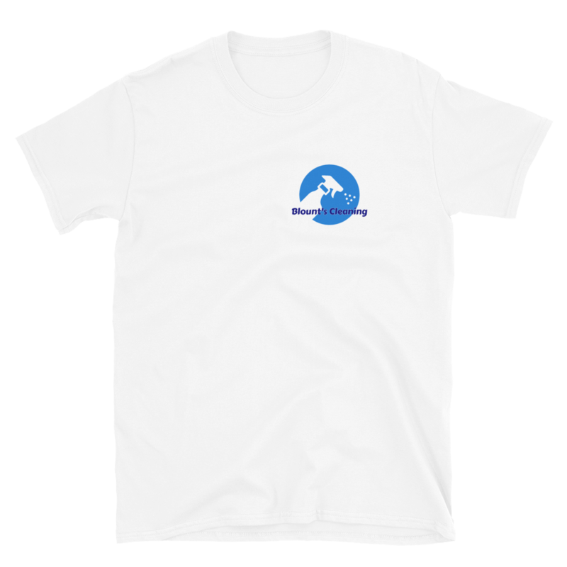 Blount's Cleaning Small Front Larger Back Logo Short-Sleeve Unisex T-Shirt