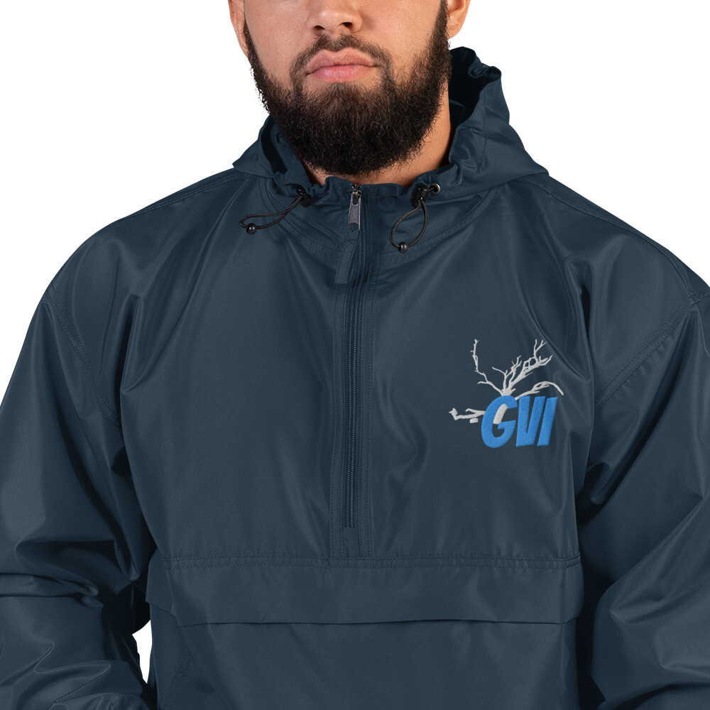 Embroidered GVI Champion Jacket, Color: Navy, Size: S