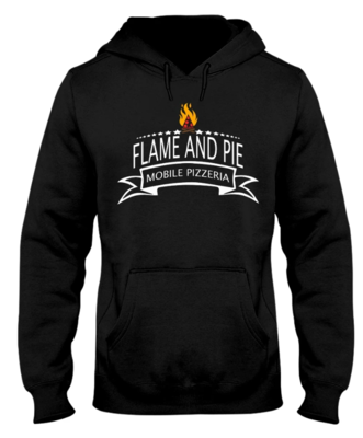 Flame and Pie Banner Logo Hoodie