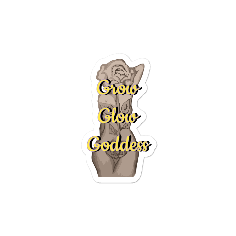 Grow Glow Goddess Kiss Cut Vinyl Stickers, Size: 3x3