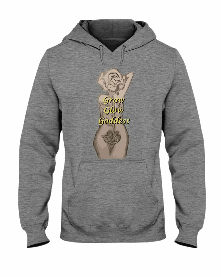 Grow Glow Goddess Jerzees Nublend 50/50 Pullover Hoodie, Color: Athletic Heather