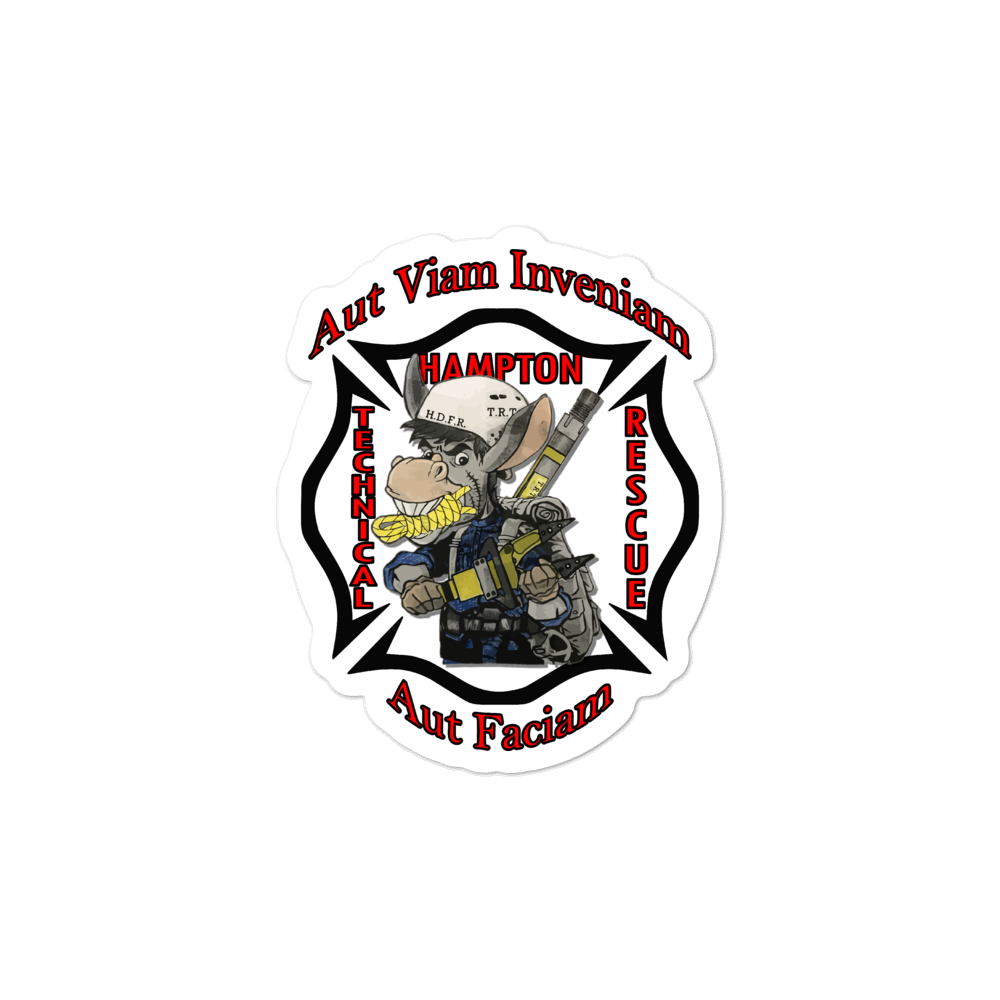 Hampton TECH Team Bubble-free stickers, Size: 3x3