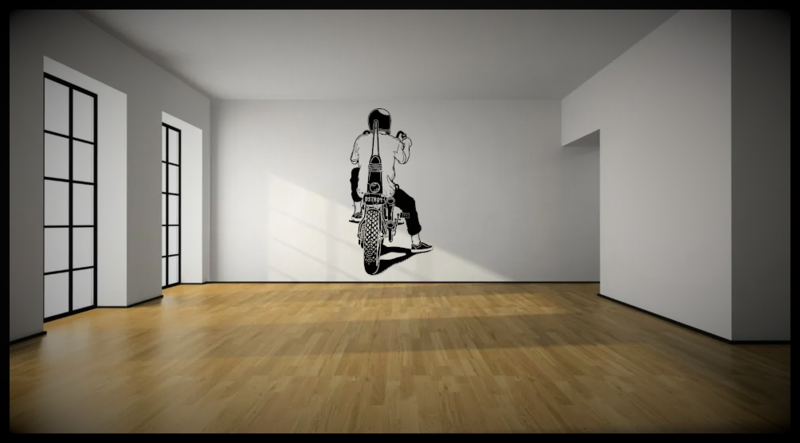 DSTROY Motorcycle Wall Art - Wall Decal