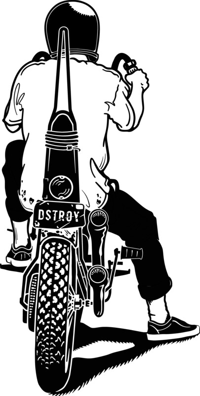 DSTROY Motorcycle Wall Art - Wall Decal