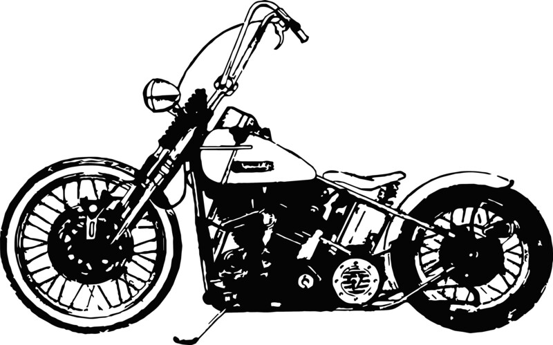 Flathead Chopper Bobber Motorcycle Wall Art - Wall Decal