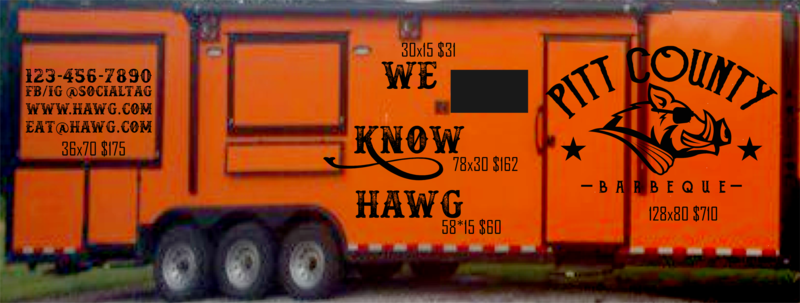 Pitt County BBQ - Custom Trailer Graphics Deposit
