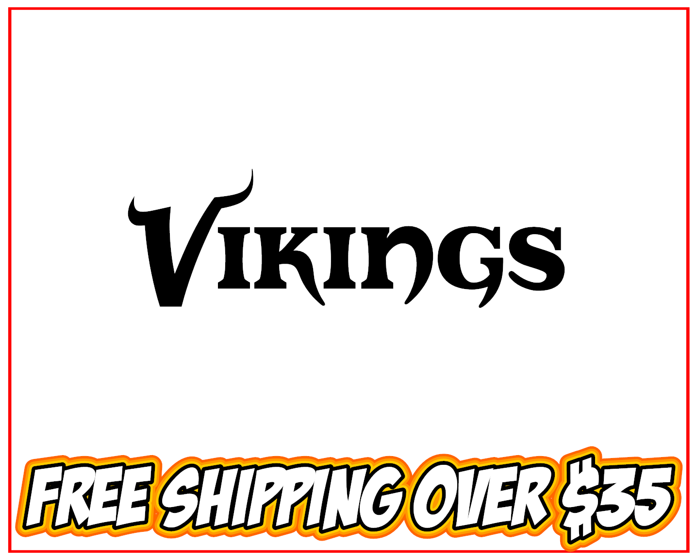 Minnesota Vikings Text Logo Vinyl Decal Sticker