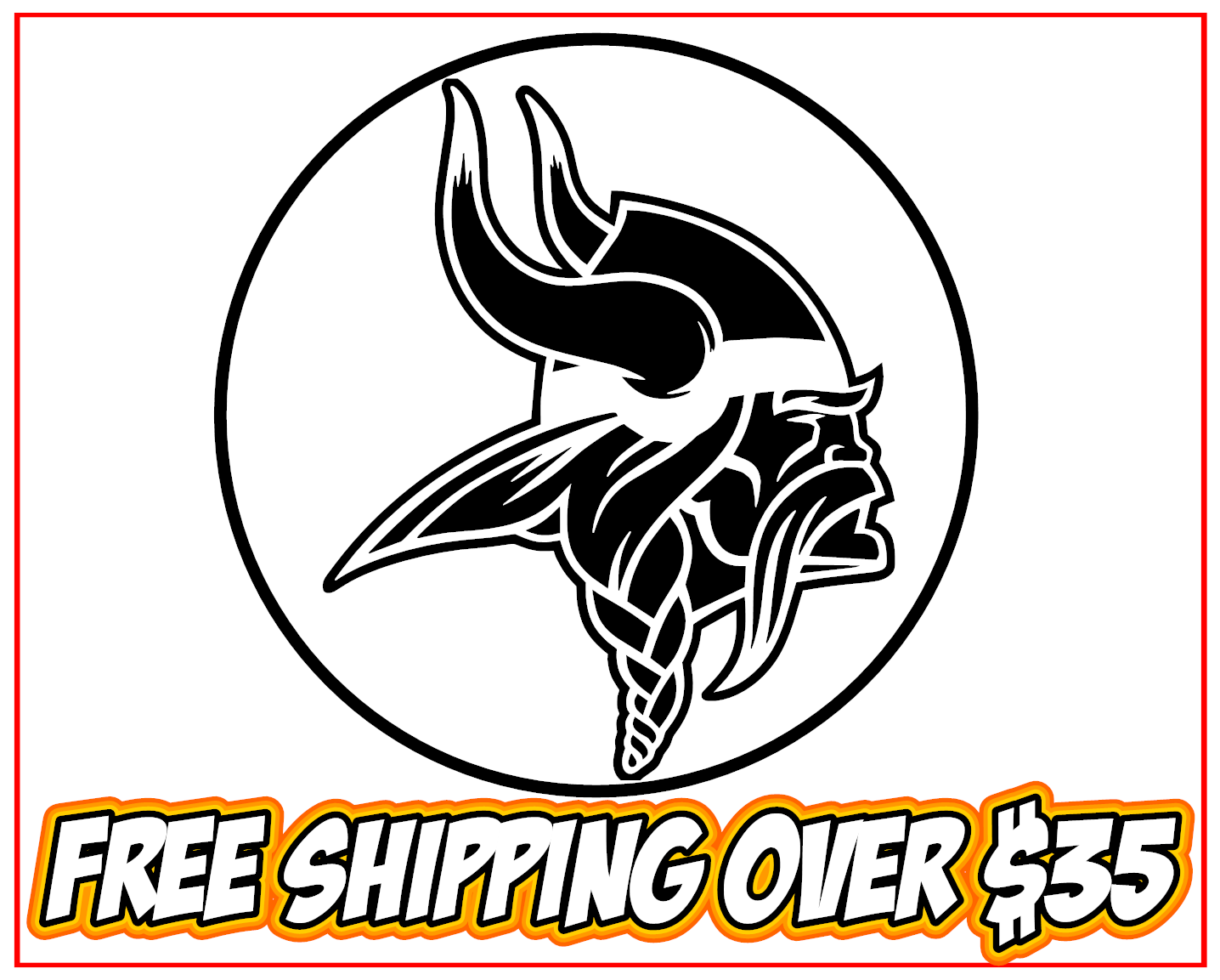 Minnesota Vikings Logo In Circle Vinyl Decal Sticker