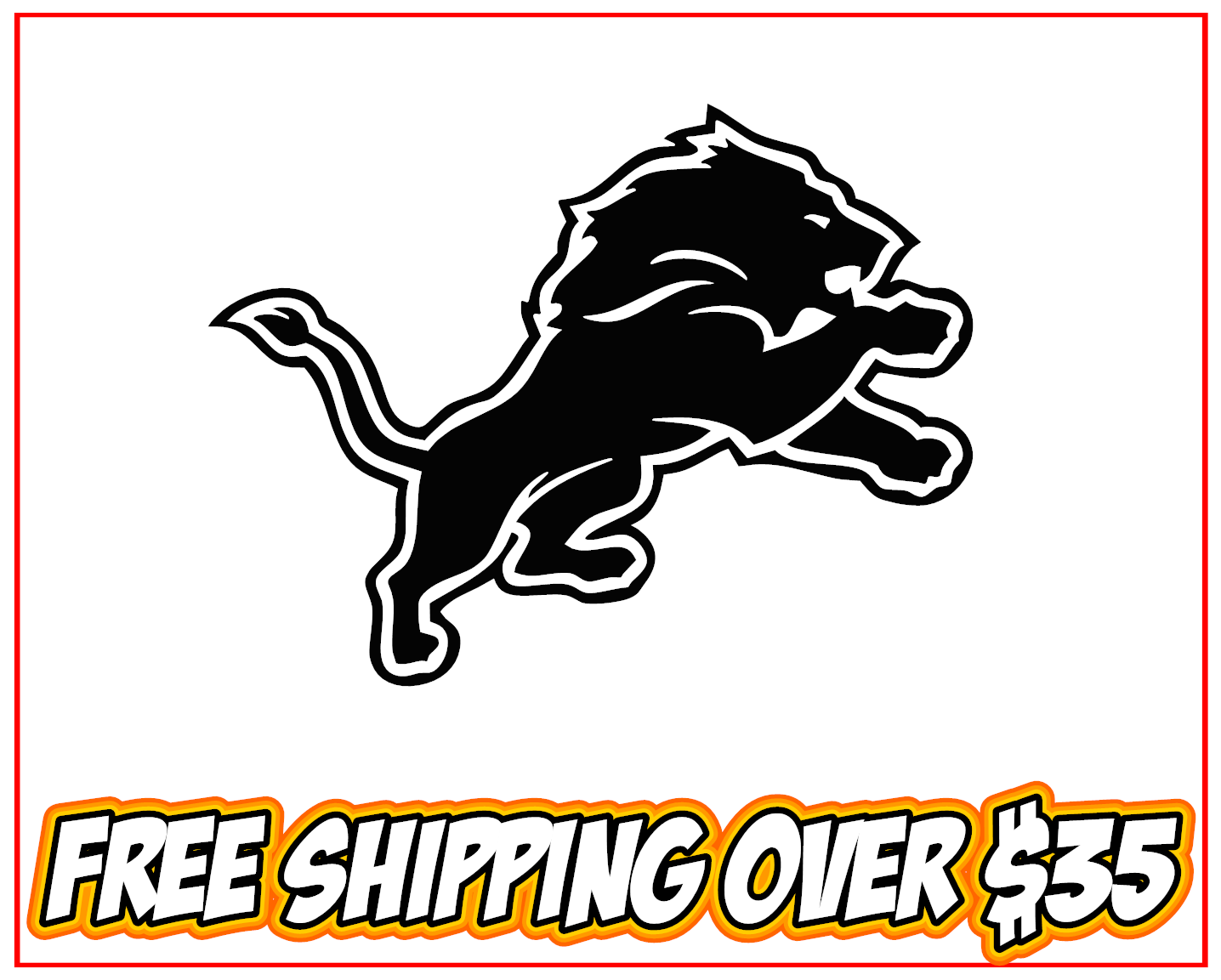Detroit Lions Logo Vinyl Decal Sticker