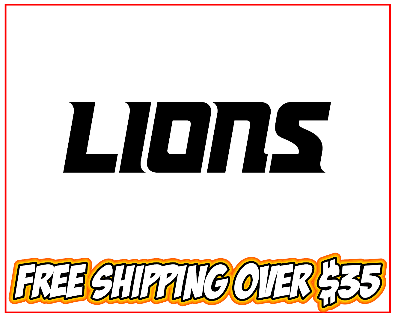Detroit Lions Text Logo Vinyl Decal Sticker