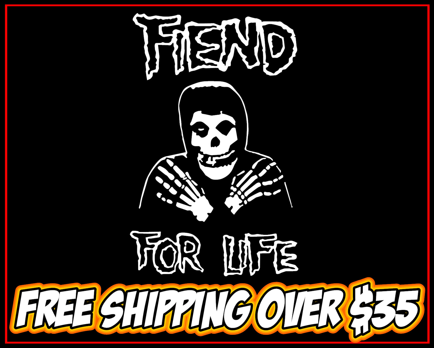 Misfits Fiend For Life Vinyl Decal Sticker