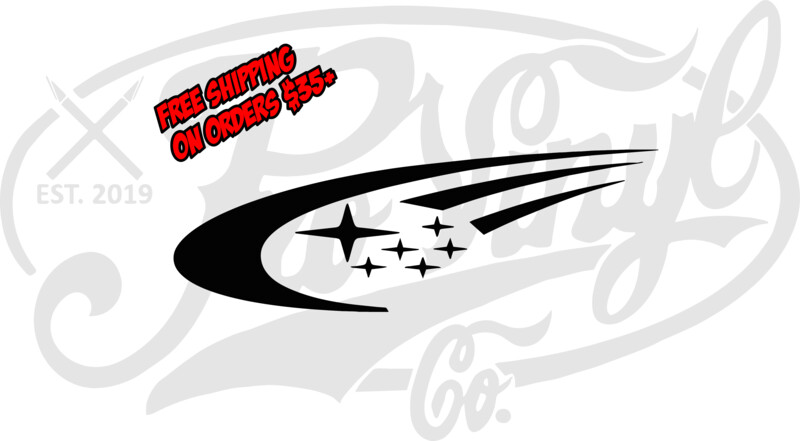WRC Subaru Left Side Vinyl Decal Sticker
