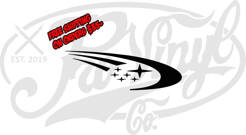 WRC Subaru Right Side Vinyl Decal Sticker