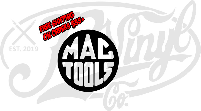 MAC Tools Round Logo Vinyl Decal Sticker