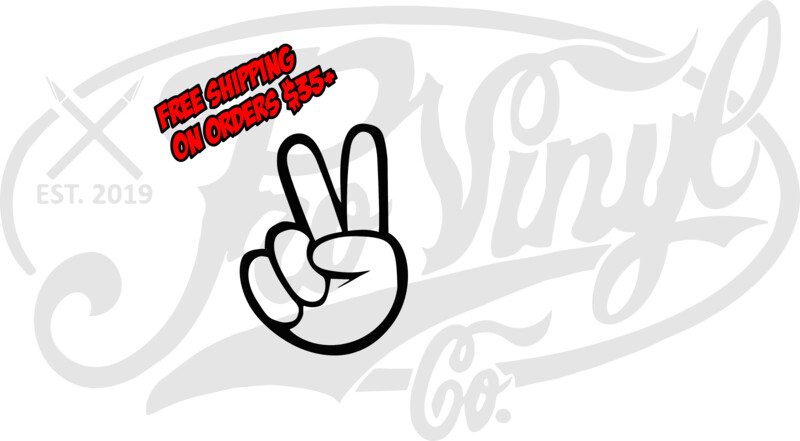 Peace Hand Sign Vinyl Decal Sticker
