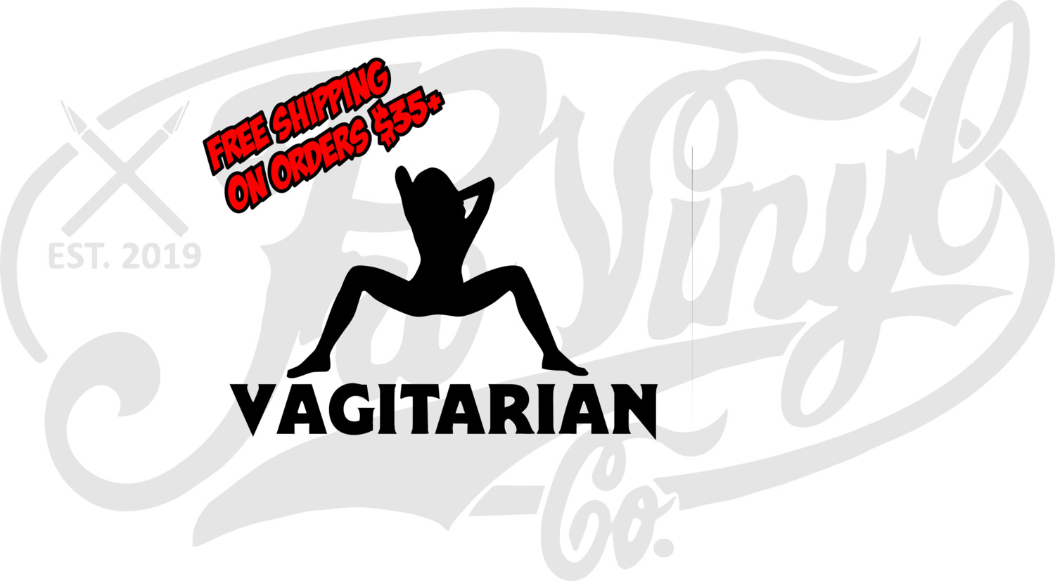 Vagitarian Vinyl Decal Sticker