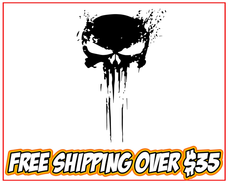 Punisher Skull Splatter Vinyl Decal Sticker