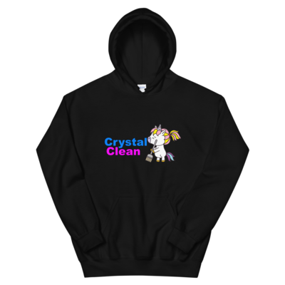 Crystal Clean Unicorn Logo Hoodie - Gildan 18500