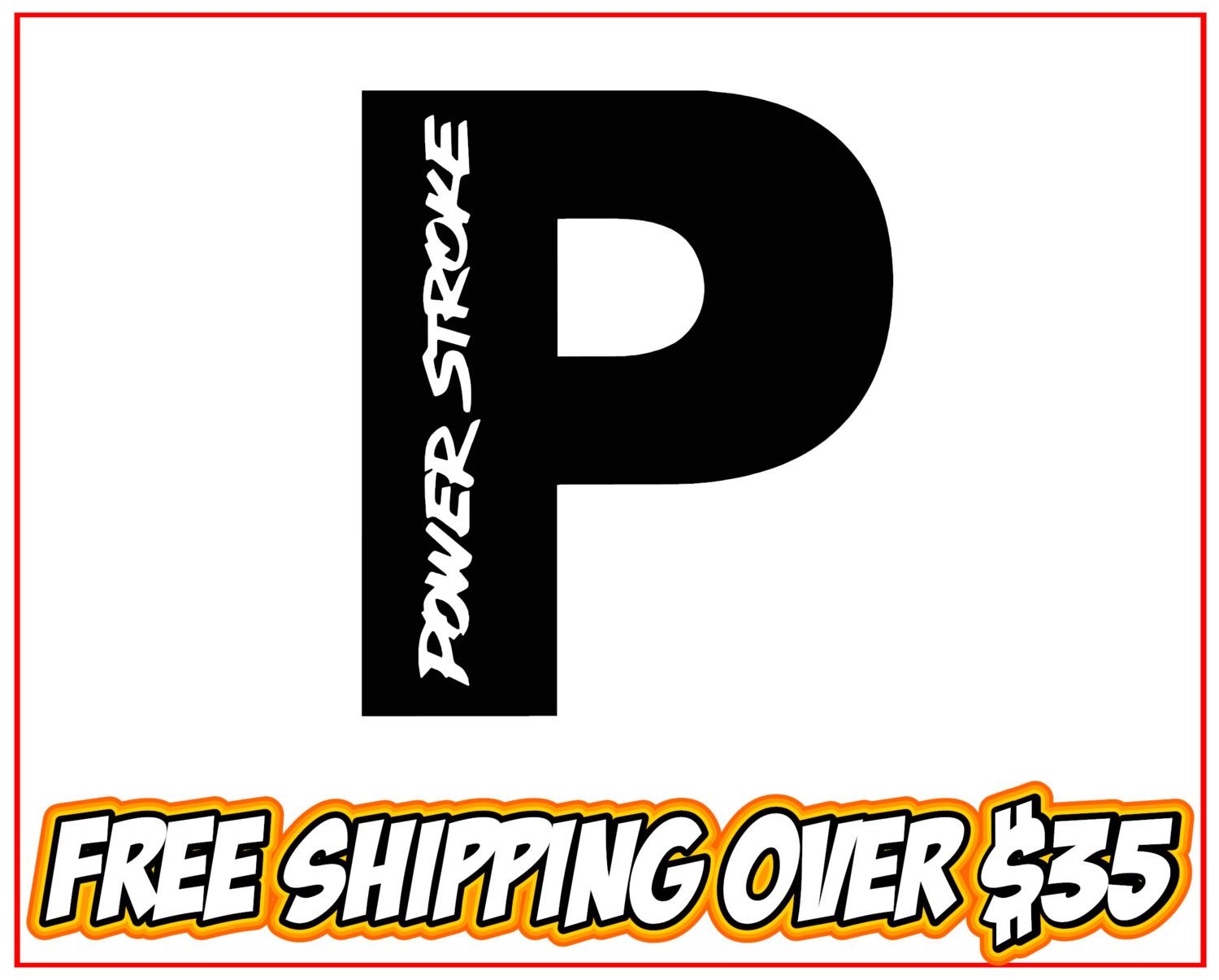 Power Stroke P Logo Vinyl Decal Sticker