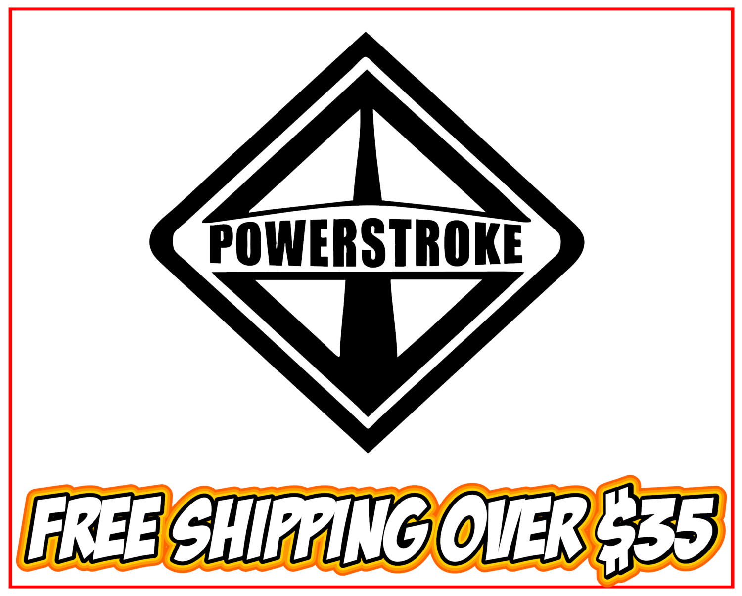 Power Stroke International Logo Vinyl Decal Sticker