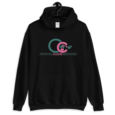 Crystal Clean CC Logo Short-Sleeve Unisex Hoodie - Gildan 18500