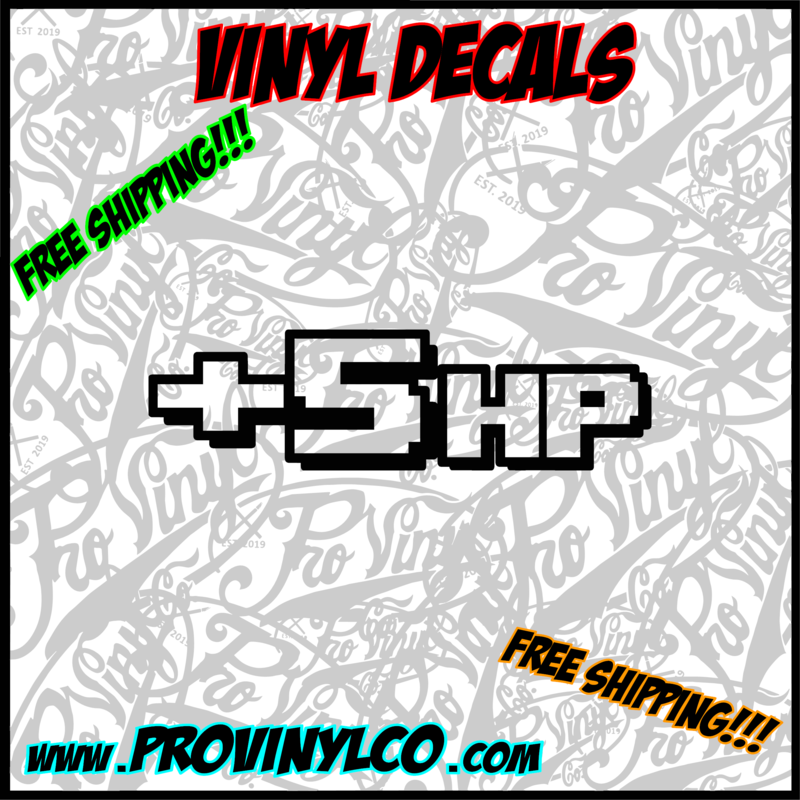 +5hp Vinyl Decal Sticker