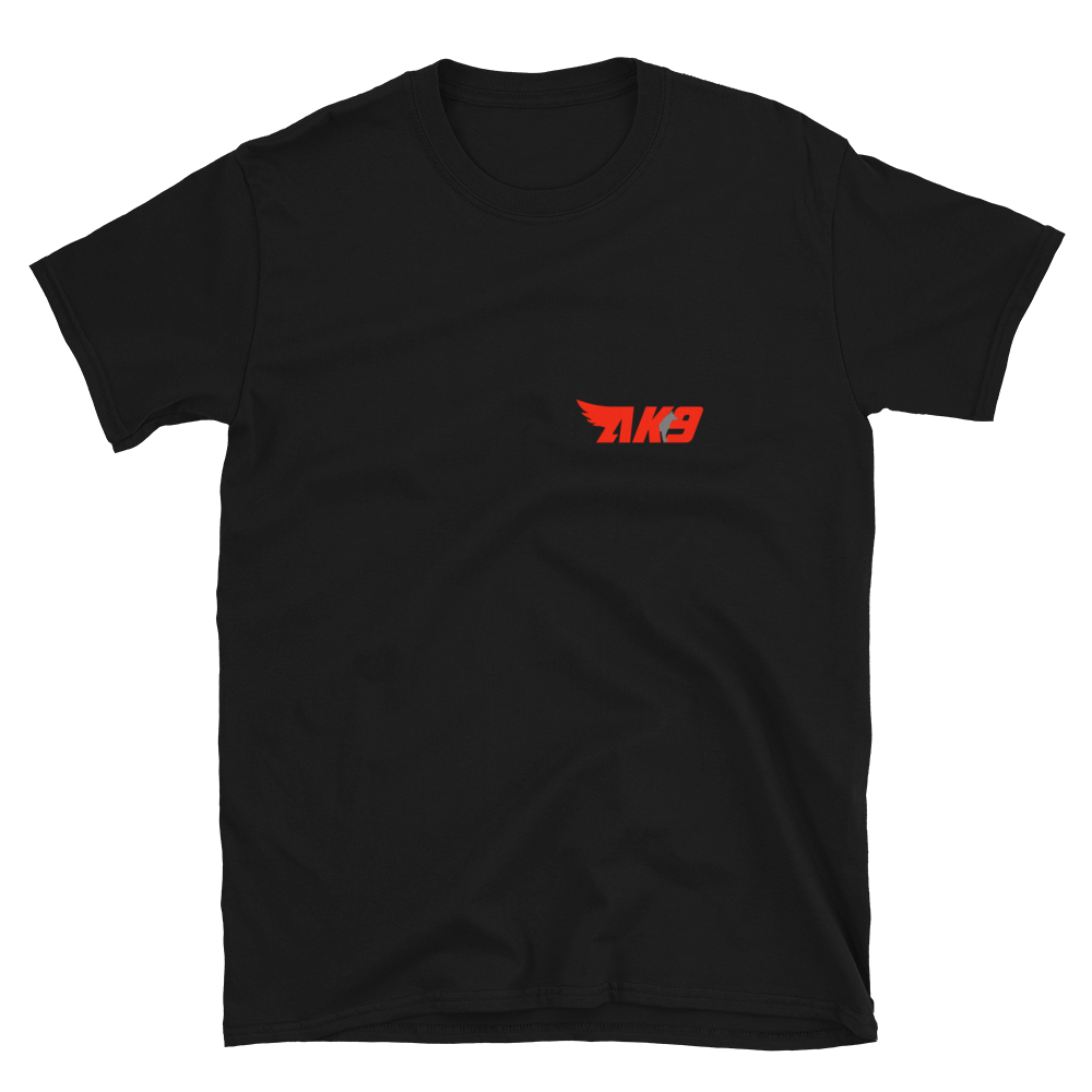 Affinity K9 Training Gildan (Inverse Logo) Softstyle Short-Sleeve Unisex T-Shirt, Color: Black