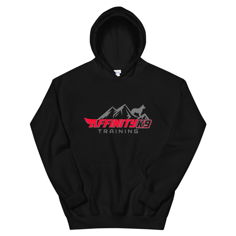 Affinity K9 Training (Front Graphic Only) Unisex Pullover Hoodie, Color: Black