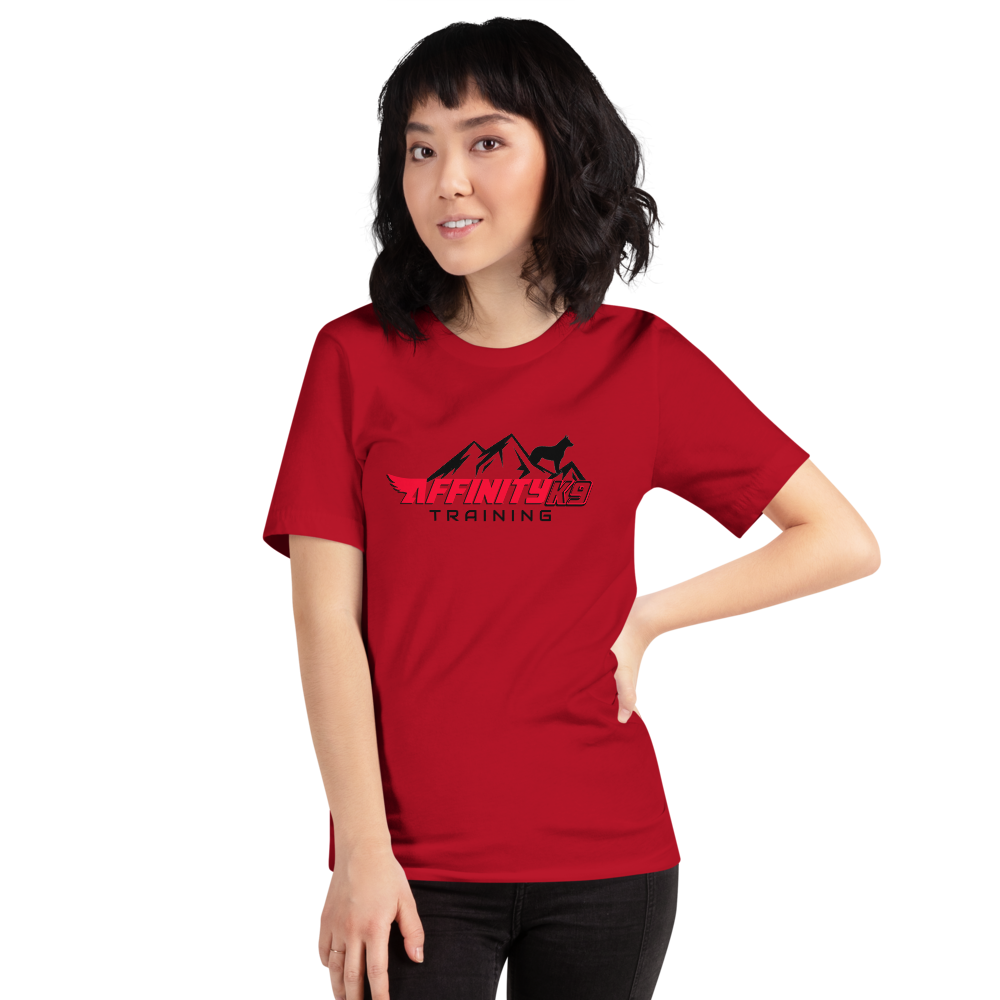 Affinity K9 Training (Front Graphic Only)  Bella+Canvas Unisex T-Shirt, Color: Red