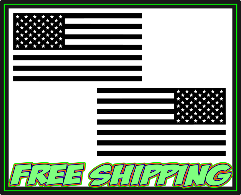 American Flag Pair - Vehicle Rear Quarter Window Vinyl Graphics