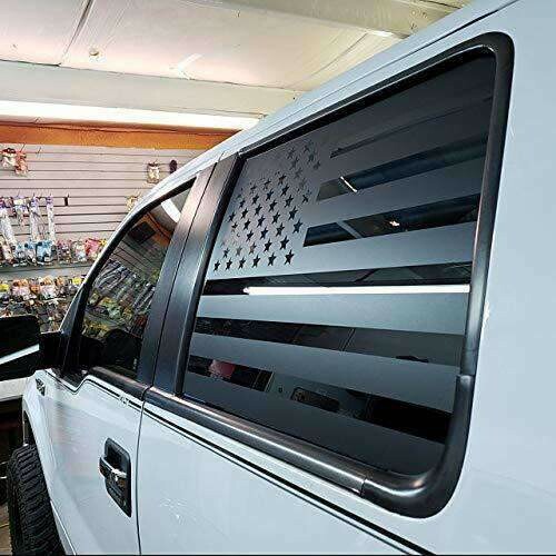 American Flag Pair - Vehicle Rear Quarter Window Vinyl Graphics