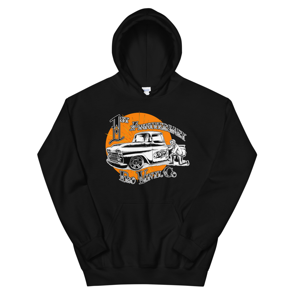 1st Anniversary ProVinyl Apache Truck Hoodie, Color: Black, Size: S