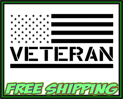 Veteran - American Flag - Military Vinyl Decal