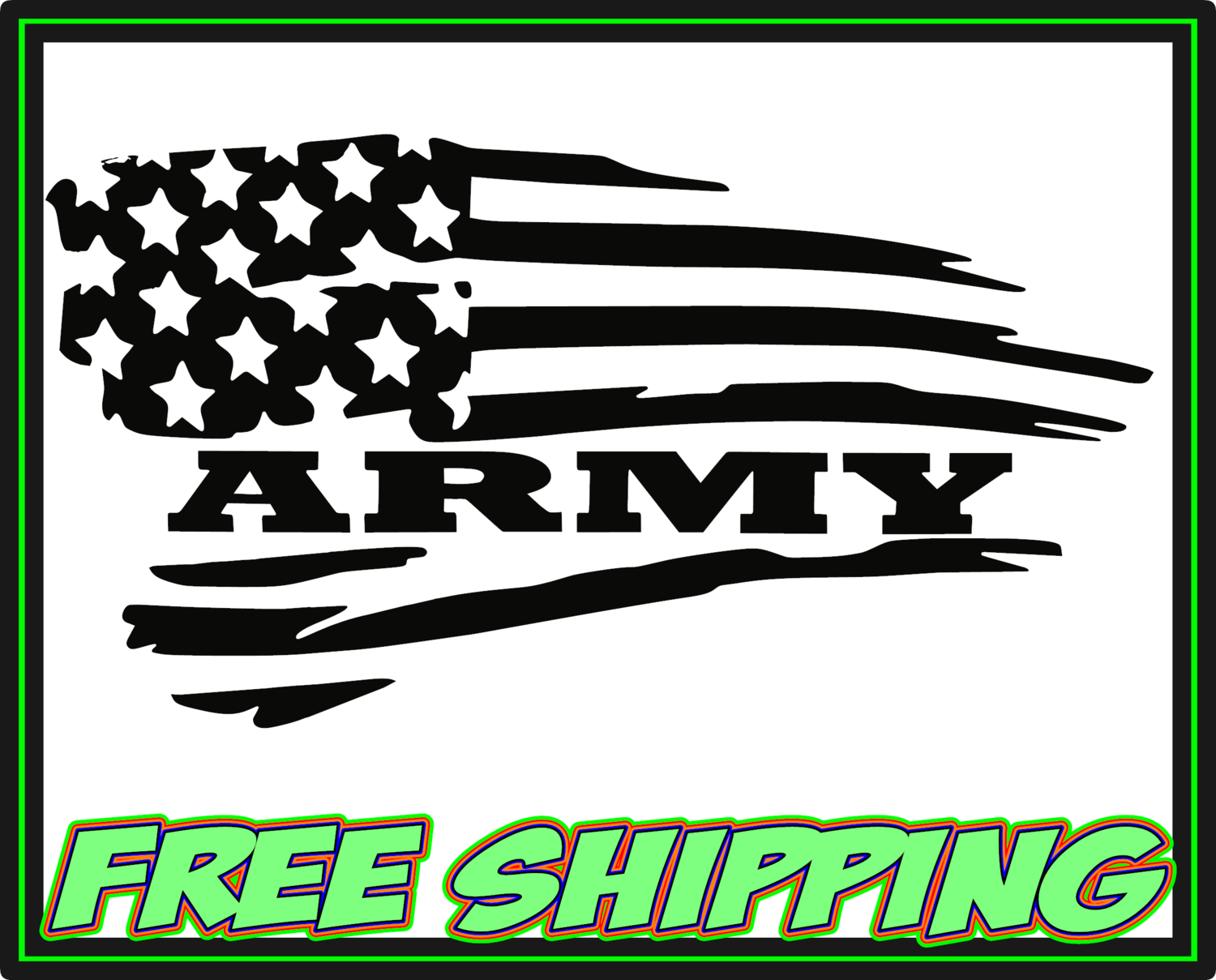 Army - American Flag - Military - Veteran Vinyl Decal