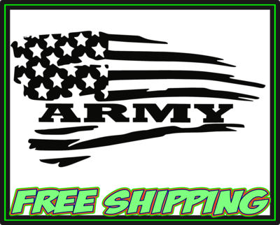 Army - American Flag - Military - Veteran Vinyl Decal