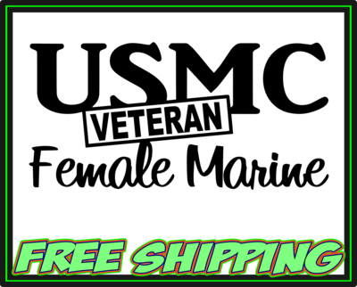 USMC Veteran Female Marine - Military Vinyl Decal