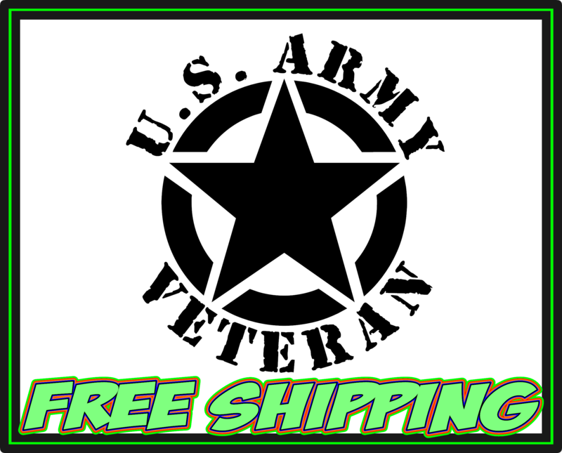 US Army Veteran - Military - Jeep Star Vinyl Decal