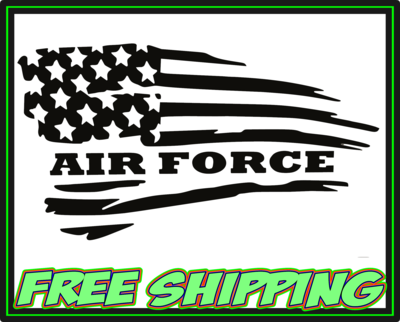 Air Force - American Flag - Military - Veteran Vinyl Decal