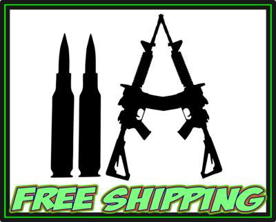 2A - 2nd Amendment Bullets and Rifles Vinyl Decal