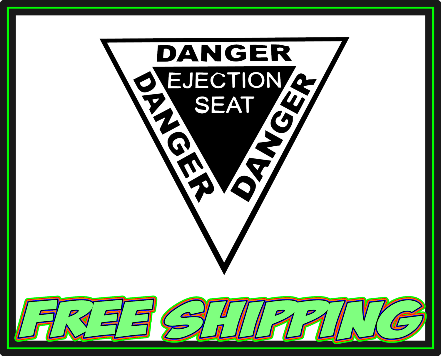 DANGER Ejection Seat - Vinyl Decal Sticker