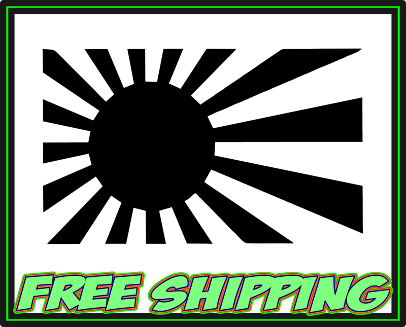 Rising Sun - JDM Japan Flag - Vinyl Decal Sticker