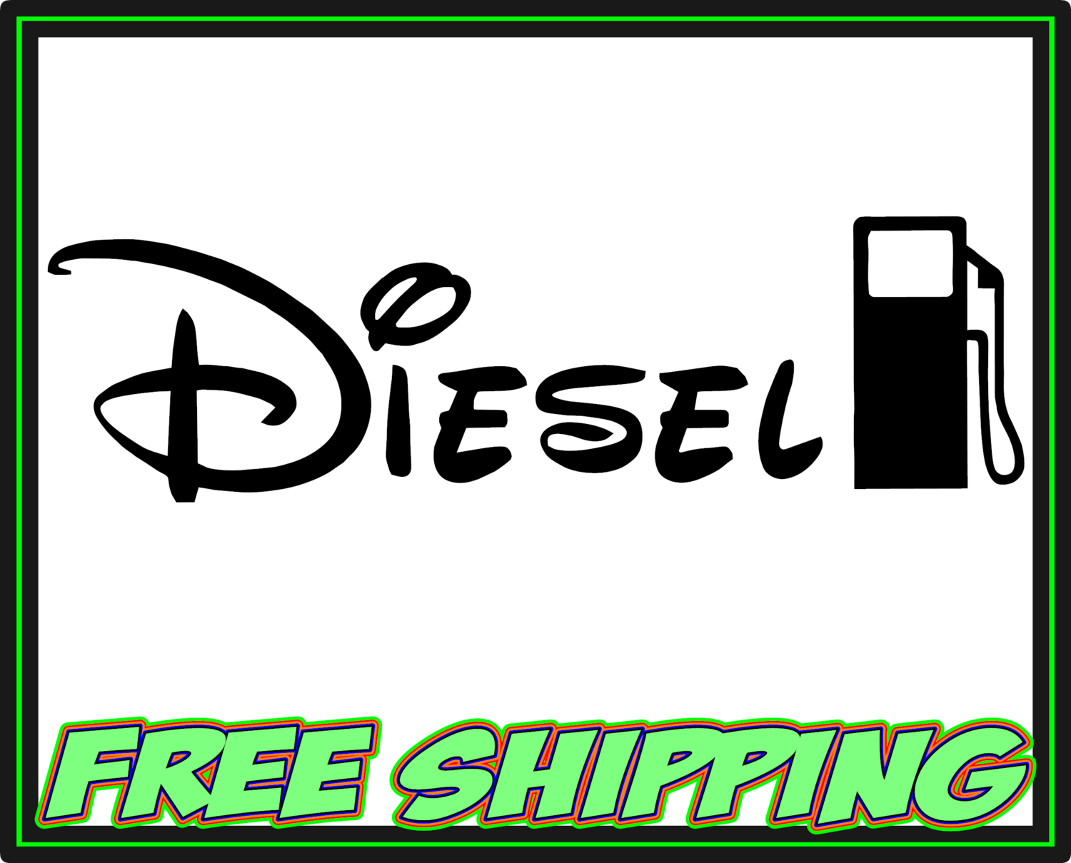 Diesel Disney Font - Vinyl Decal