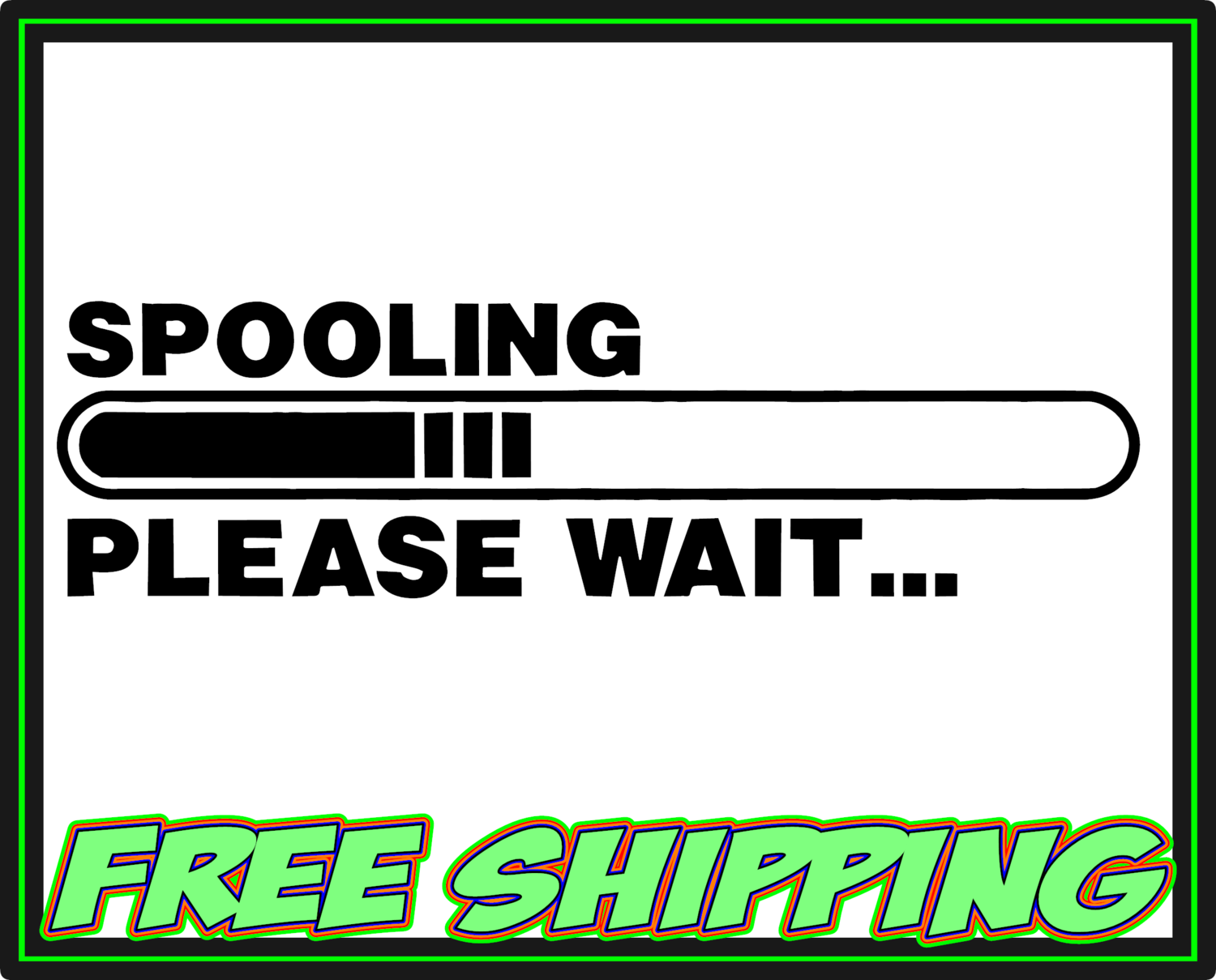 Spooling Please Wait - Turbo - Vinyl Decal