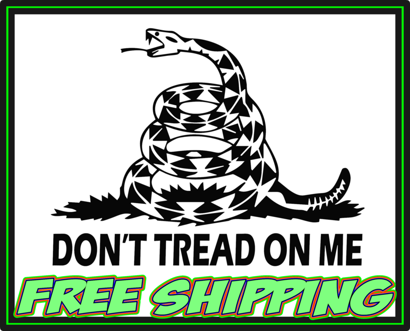 Don&#39;t Tread On Me - Gadsden Snake - Vinyl Decal