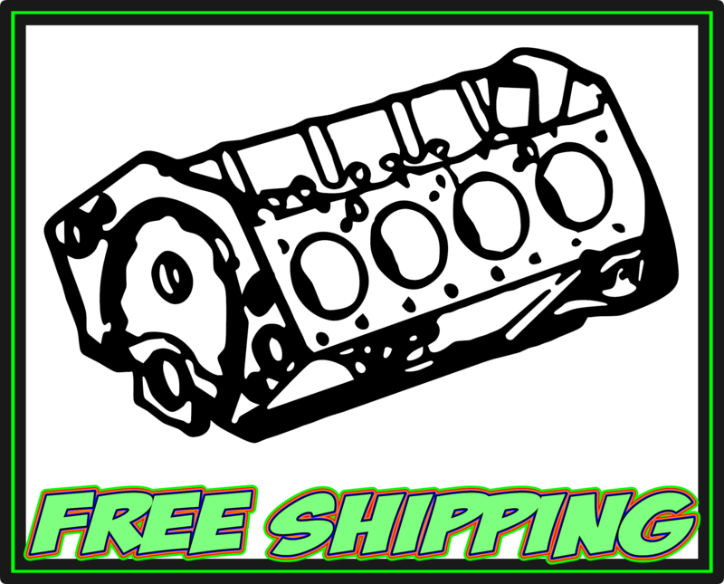 V8 Bottom End Block - Vinyl Decal Sticker
