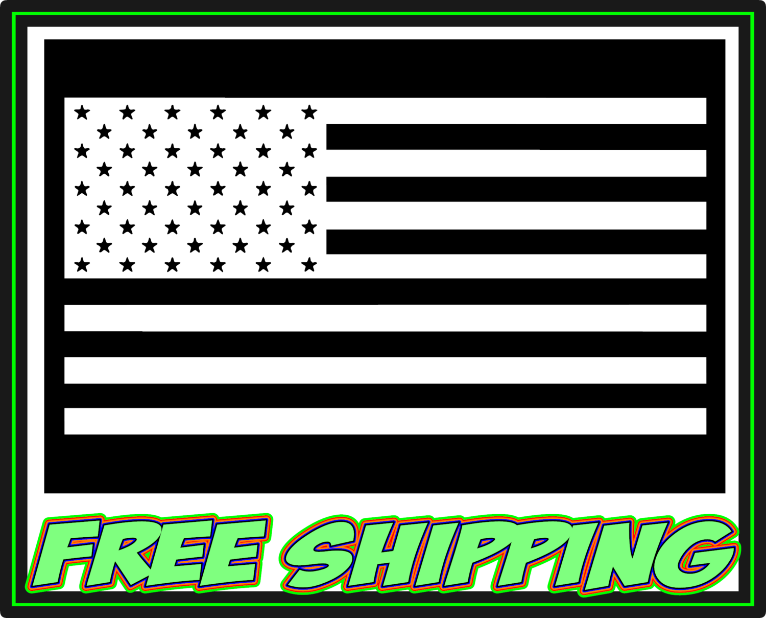 American Flag Negative - Vinyl Decal