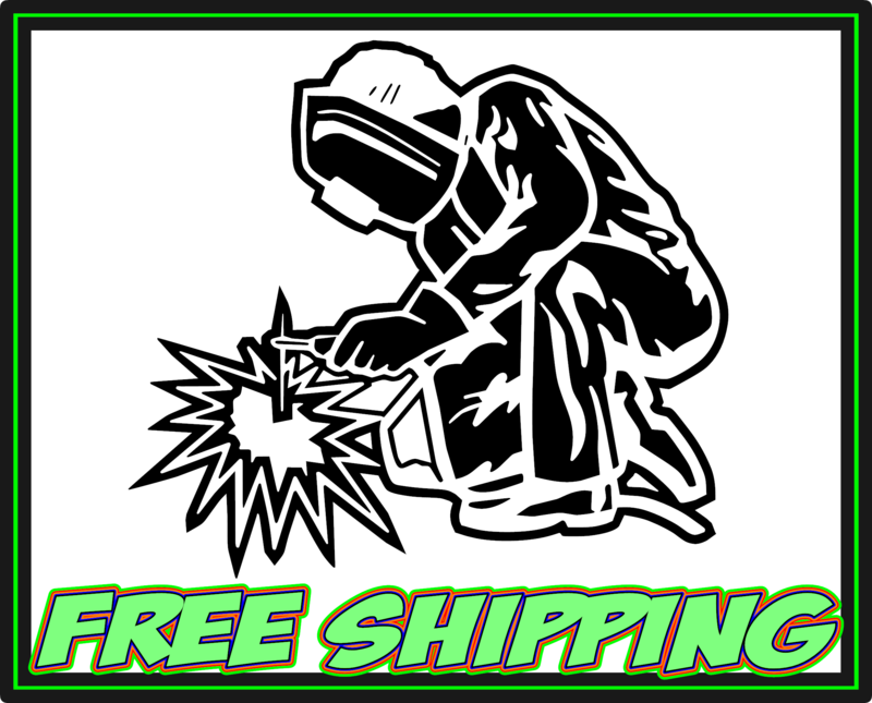Kneeling Welder Negative - Vinyl Decal Sticker